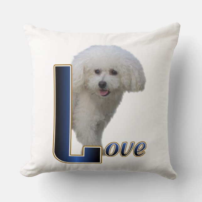 Cojín Decorativo Bichon Frise Love (Anverso)