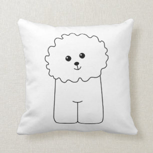 Cojín Decorativo Bichon Frise, perro lindo