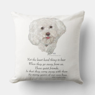 Cojín Decorativo Bichon Frise Puente del Arcoíris