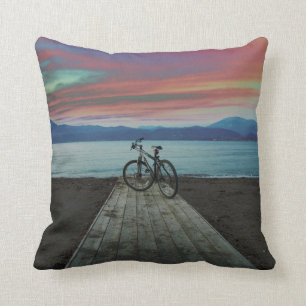 Cojín Decorativo Bici en el embarcadero el   Grecia