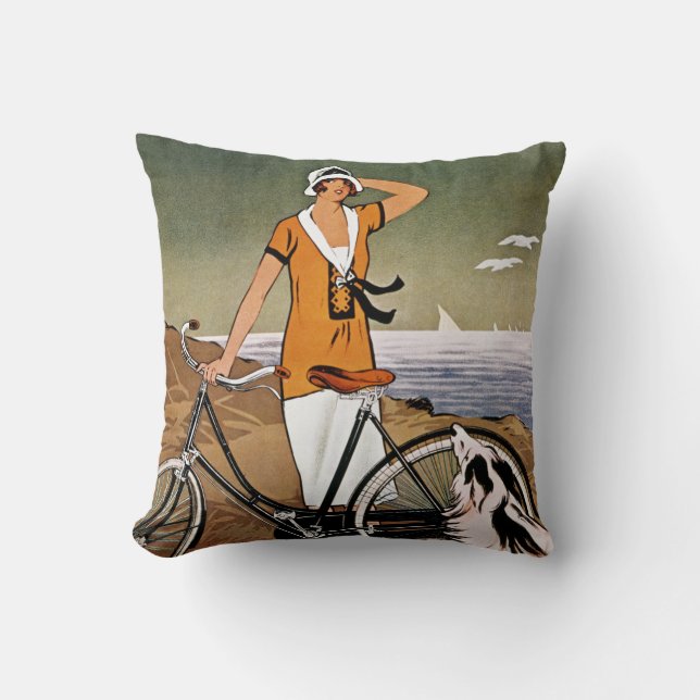 Cojín Decorativo Bicicleta Ad, 1925 (Anverso)