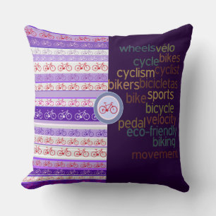 Cojín Decorativo bicicleta , bicicleta ; ciclismo / ciclismo