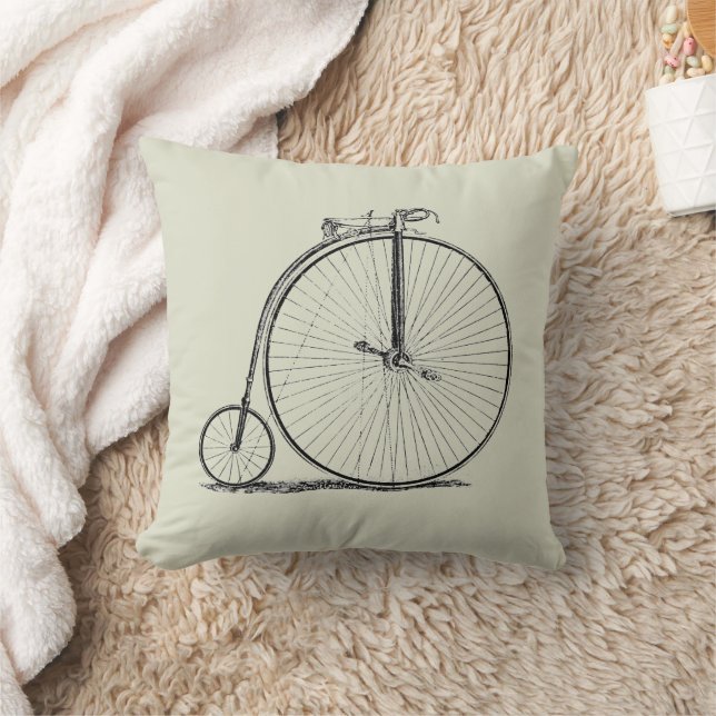 Cojín Decorativo Bicicleta de rueda alta Penny Farthing (Manta)