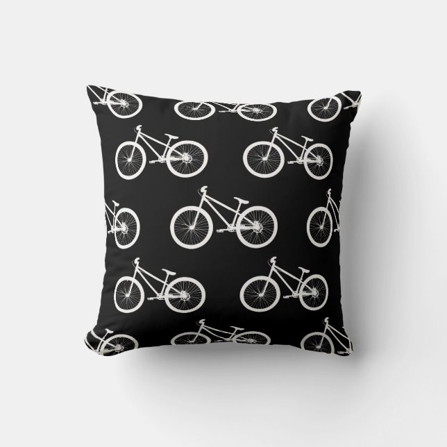 Cojín Decorativo Bicicleta negra de la bici (Anverso)