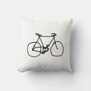 Cojín Decorativo bicicleta negra simple
