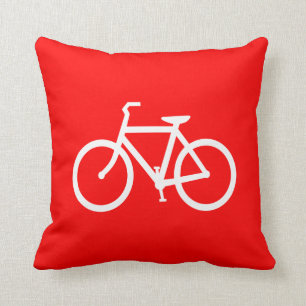 Cojín Decorativo Bicicleta roja y blanca