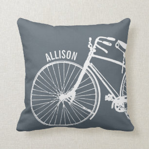 Cojín Decorativo Bicicleta rústica del vintage + Cualquie color