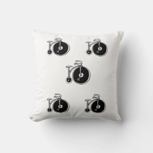Cojín decorativo Bicicletas en blanco y negro Vict