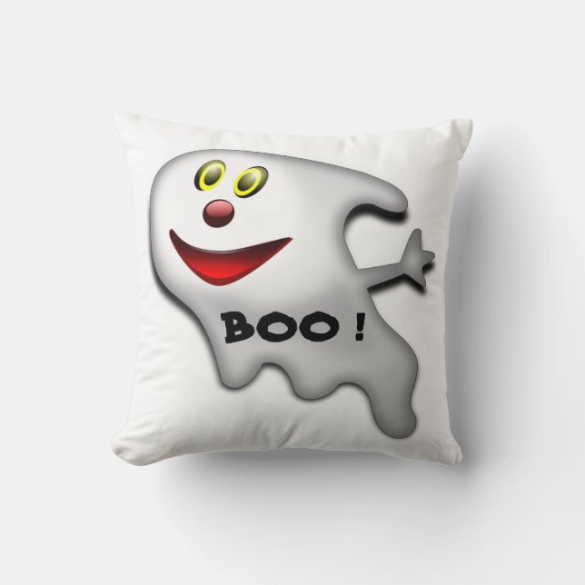 COJÍN DECORATIVO ¡BIEN! HAPPY HALLOWEEN GHOST (Anverso)