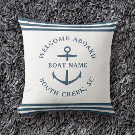 Cojín Decorativo Bienvenida a bordo de la Moda de anclaje de nombre