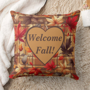 Cojín Decorativo ¡Bienvenida Caída! Las hojas de otoño son decorati