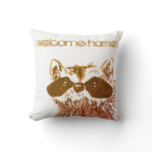 Bienvenida Hogar Woodland Gold Raccoon