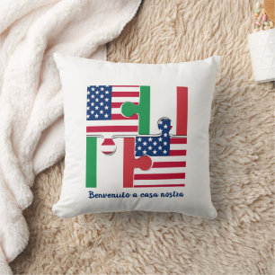 Cojín Decorativo BIENVENIDA Italiana Americana