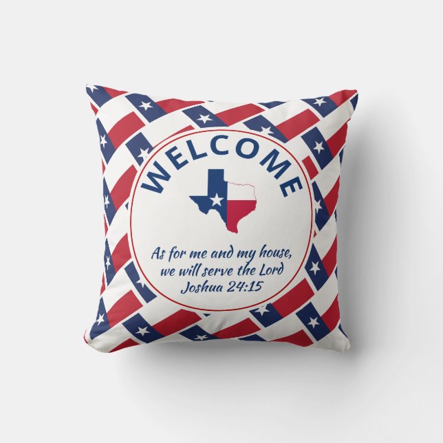 Cojín Decorativo Bienvenida personalizado Christian TEXAS (Anverso)