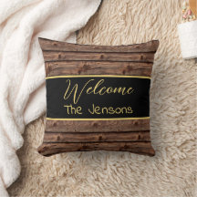 Bienvenida Rustic Brown Weathered Faux Wood