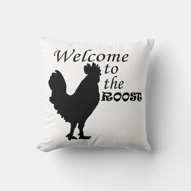 Cojín Decorativo Bienvenido a la Roost (Anverso)