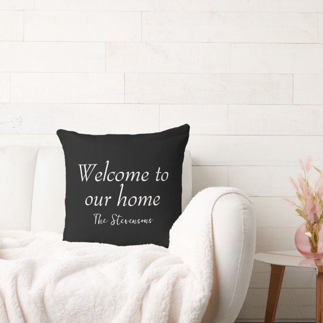 Cojín Decorativo Bienvenido a nuestro nombre de familia (Sofá)