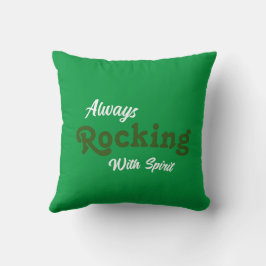 Cojín Decorativo Bienvenido a Nuestro Pórtico / Siempre / Verde /