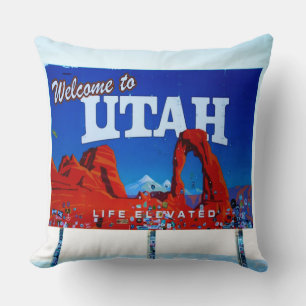 Cojín Decorativo Bienvenido a Utah Sign
