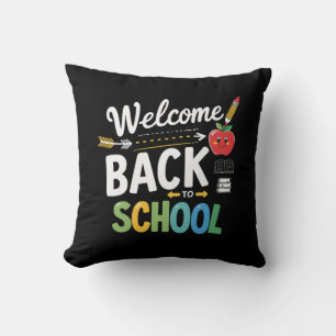 Cojín Decorativo Bienvenido de vuelta a la escuela primer día de es