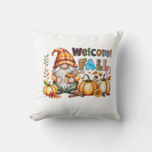 Cojín Decorativo Bienvenido Otoño Gnomos Camiseta Clásica.png