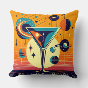 Cojín Decorativo Bienvenidos a la Era Espacial al Club de Martini A