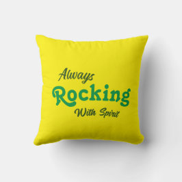 Cojín Decorativo Bienvenidos A Nuestro Porche / Siempre / Amarillo 