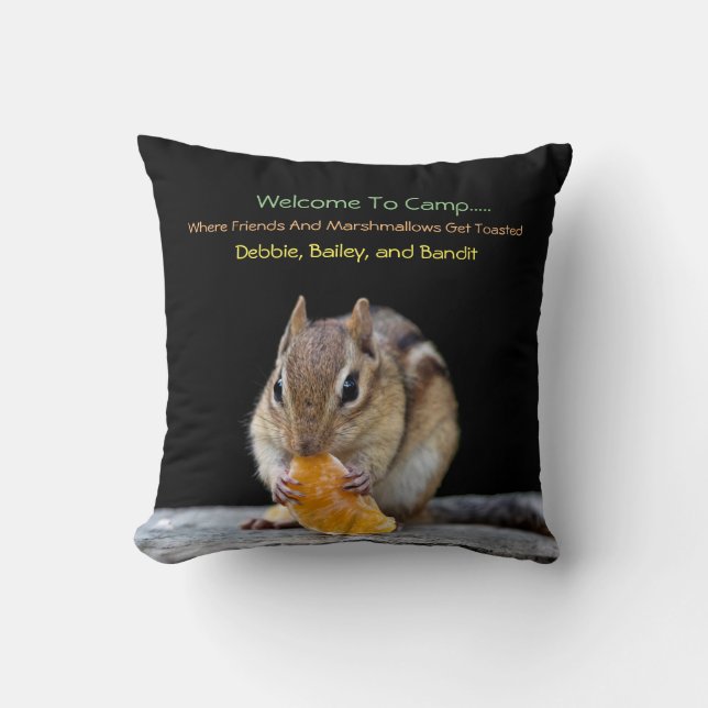 Cojín Decorativo Bienvenidos Al Campamento (Anverso)