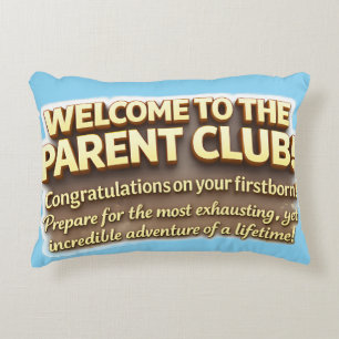 Cojín Decorativo Bienvenidos al club de padres felicitaciones prime