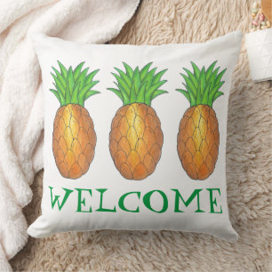 Cojín Decorativo BIENVENIDOS Nuevo hogar Calentador de piña Hawaii