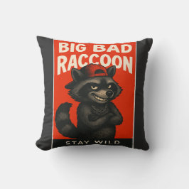 Cojín Decorativo Big Bad Raccoon – Funny Wild Animal