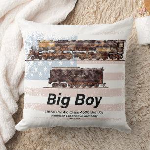 Cojín Decorativo Big Boy Vintage Steam Train American Locomotive