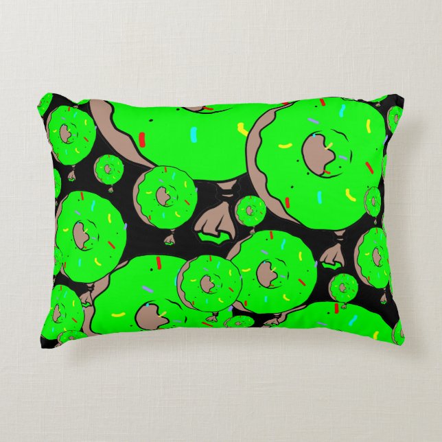 Cojín Decorativo Big Green Yum-yums (Anverso)