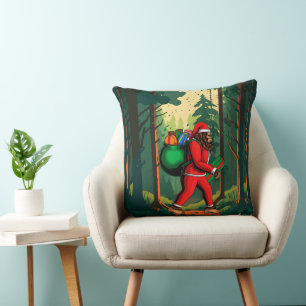 Cojín Decorativo Bigfoot Papá Noel Bolsa de Regalos