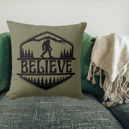 Cojín Decorativo BigFoot Sasquatch Divertido Squatchy Bosque Vintag
