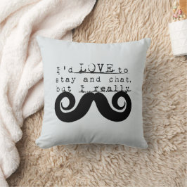 Cojín Decorativo Bigote humor negro divertido