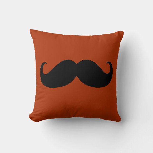 Cojín Decorativo Bigote negro divertido 12 (Anverso)