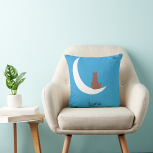 Cojín Decorativo "Bigotes a la luz de la luna" Silueta minimalista
