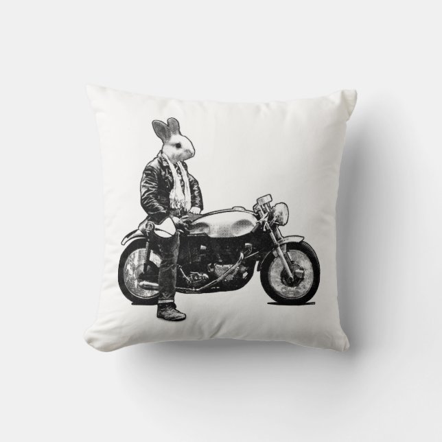 Cojín Decorativo Biker Bunny (Anverso)