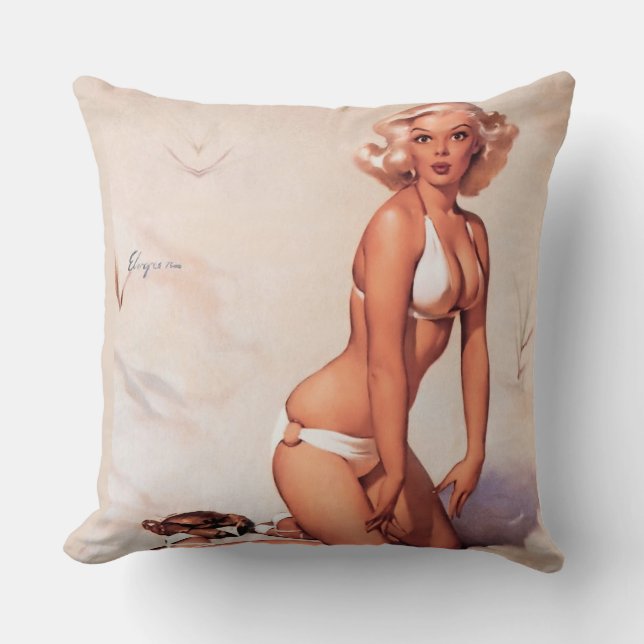 Cojín Decorativo Bikini blanco (Anverso)