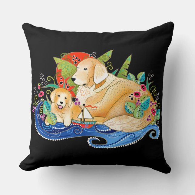 COJÍN DECORATIVO BINDI GOLDEN RETRIEVER (Anverso)