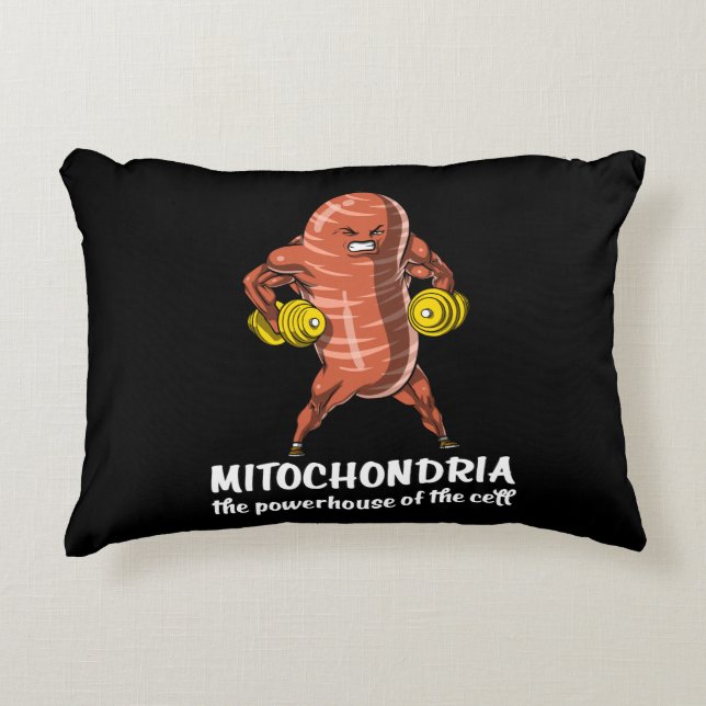 Cojín Decorativo Biología Ciencia Mitochondria Chiste gracioso (Anverso)