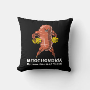 Cojín Decorativo Biología Ciencia Mitochondria Chiste gracioso