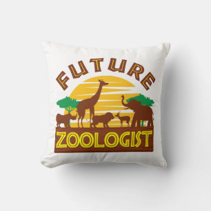 Cojín Decorativo Biólogo zoológico futuro de animales silvestres