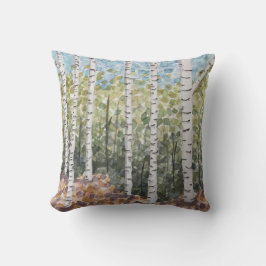 Cojín Decorativo Birch Trees Cotton Pillow