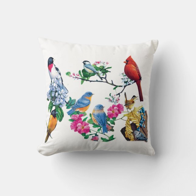 Cojín Decorativo Bird Lovers Throw Pillow (Anverso)