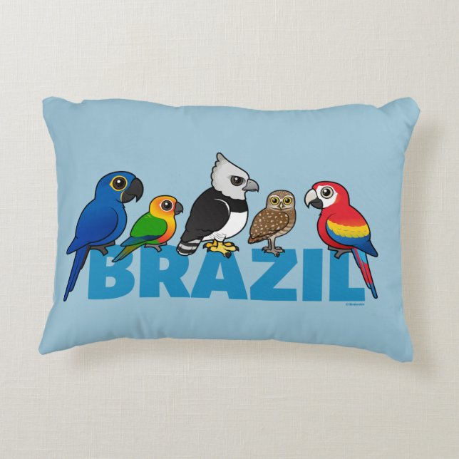Cojín Decorativo Birdorable el Brasil (Reverso)