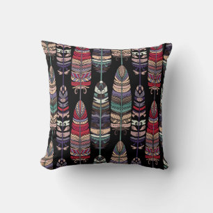 Cojín Decorativo Birds Feathers Tribal Art Seamless