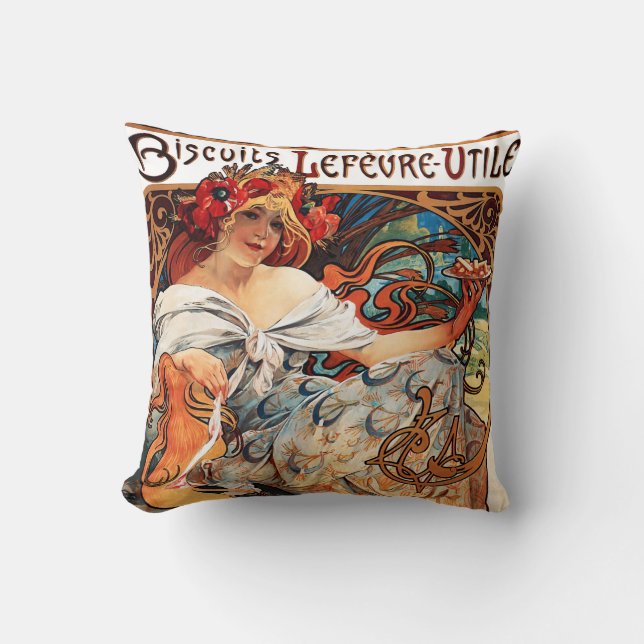 Cojín Decorativo Biscuit, Mucha (Anverso)