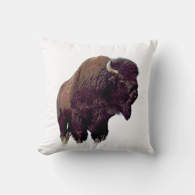 Cojín Decorativo Bison Búfalo  (Anverso)